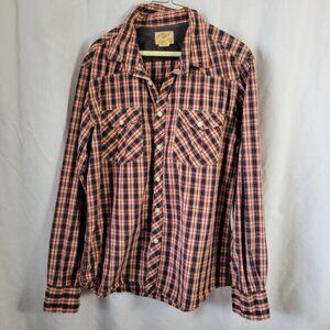 J.A.C.H.S. Shirt Cowboycore Western Y2k XXL Americana Rugged Plaid Casual Retro